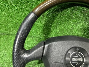 Руль MOMO темное дерево SUBARU LEGACY LANCASTER OEM 34311AE310 BHE BH9 BH5 2002 SILVER/GREY 1U2