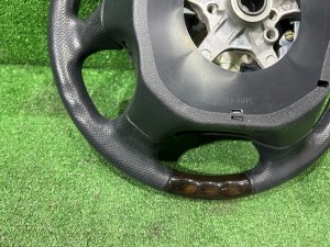 Руль MOMO темное дерево SUBARU LEGACY LANCASTER OEM 34311AE310 BHE BH9 BH5 2002 SILVER/GREY 1U2