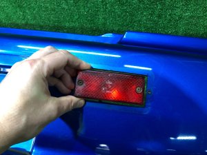 Бампер задний с клыками SUBARU IMPREZA OEM 57703FE050PG GDA, GDB, GD 2002 Blue 02C